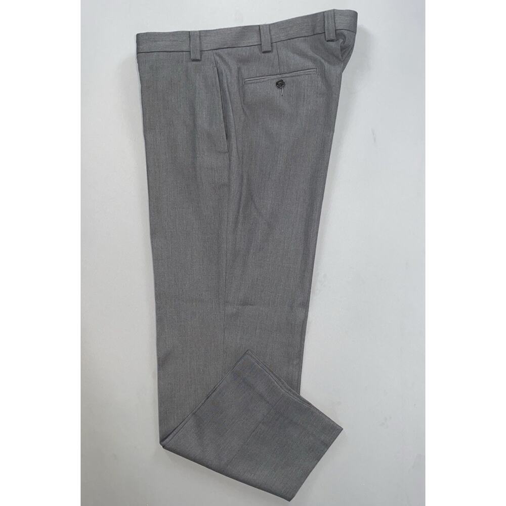 Ralph Lauren Washable Flat Front Dress Pants. Gray Pinpoint, Men's 38X30. MINT!